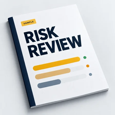 Sample risk review report cover