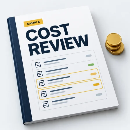 Sample cost review report cover